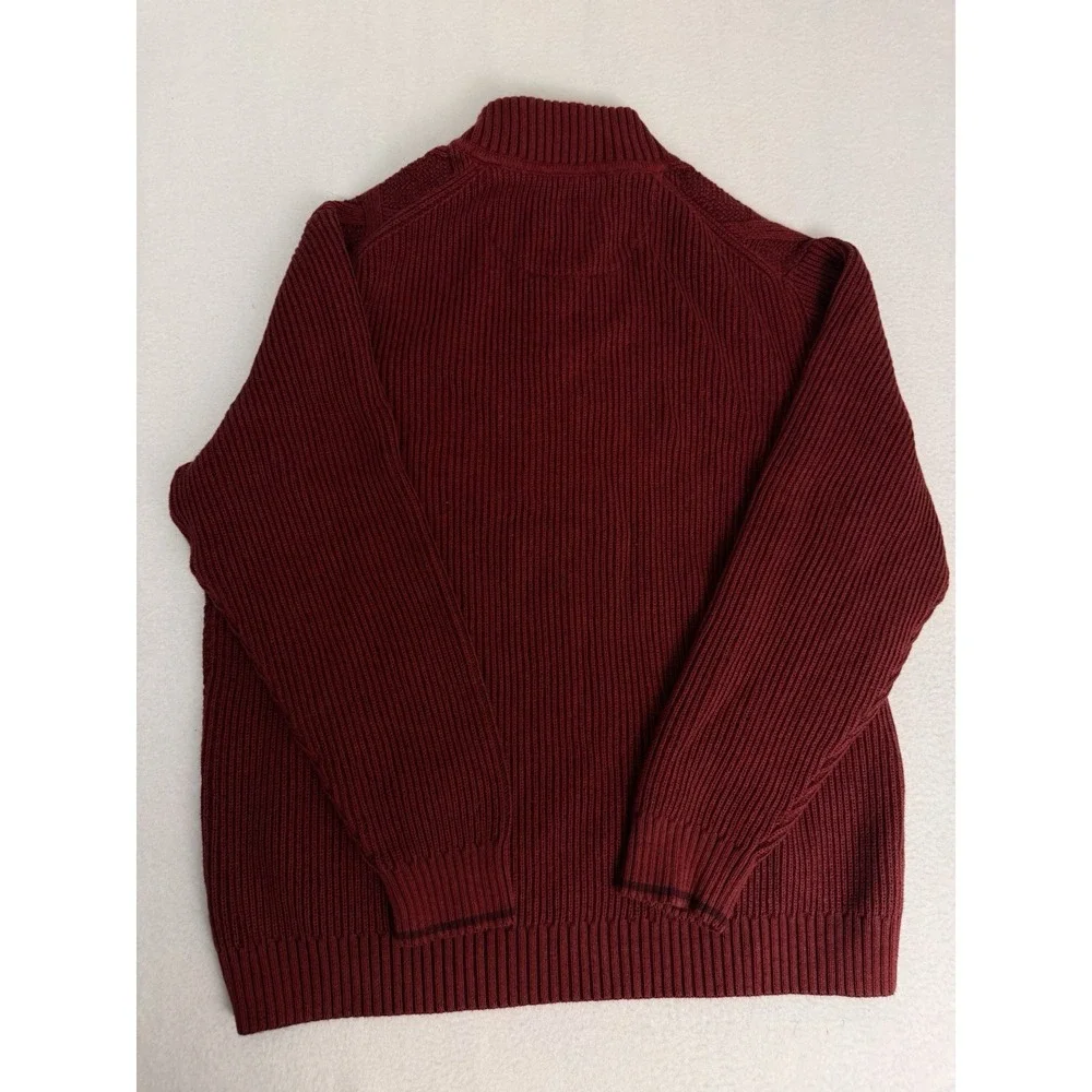 Tommy Bahama Desert Diamond 1/4 Zip Heavy Cable Knit Sweater‎ Blue Pullover XL
